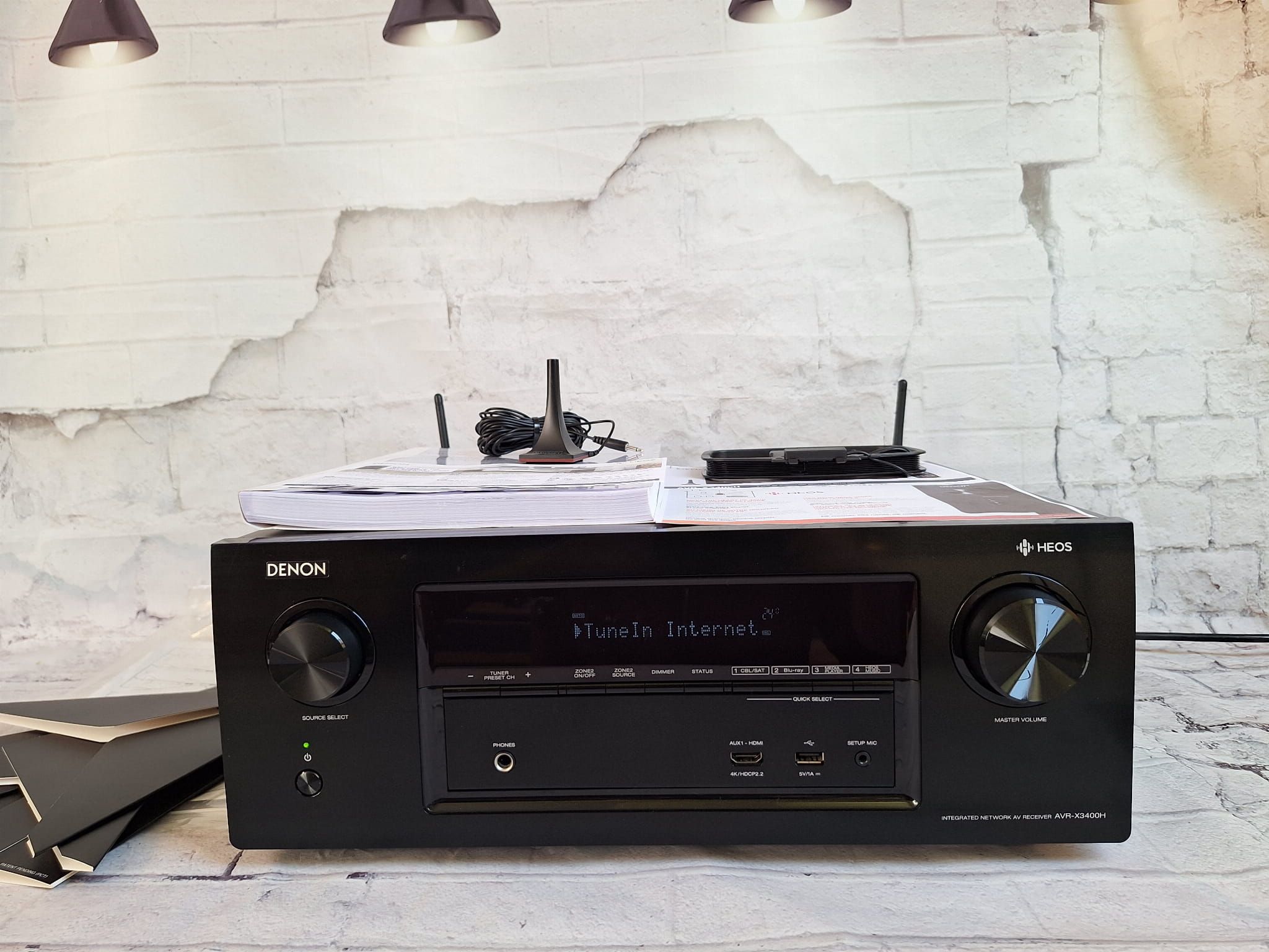 7.2 Denon AVR-X3400 Heos Wi-Fi Bt 4k/60p DSD spotify HDR AirPlay2
