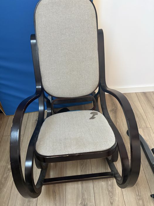 Fotel bujany ciemny brąz