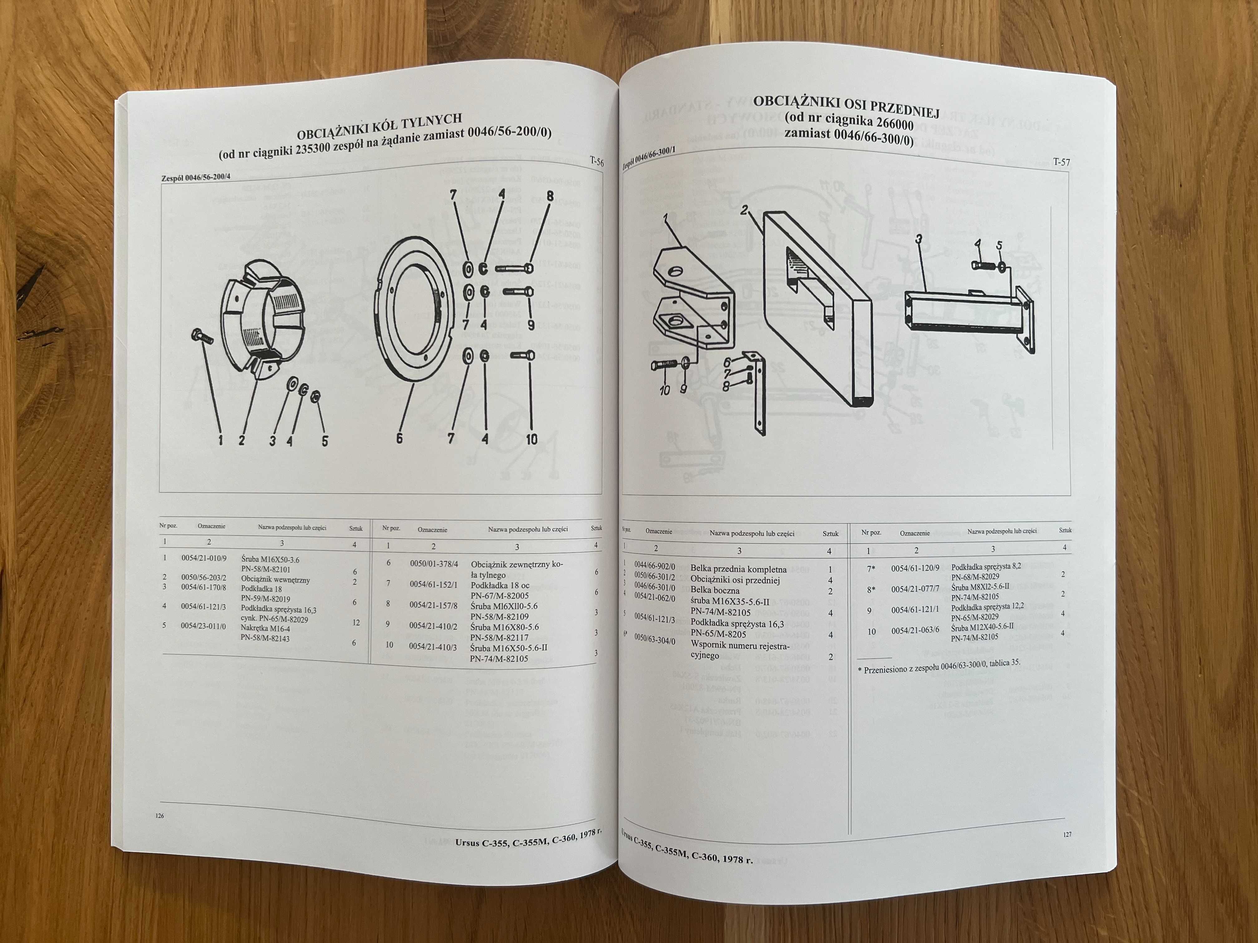 URSUS C 350, C355M, C360 katalog części po Polsku