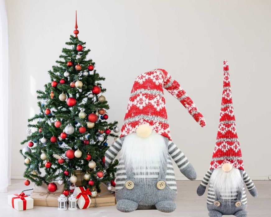 Świąteczny krasnal gnom 41 cm – ozdoba pod choinkę skrzat 3765 prezent