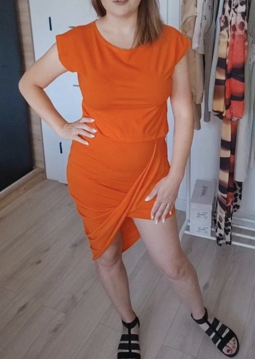 asymetryczna sukienka roz 38
