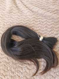 Naturalne włosy dziewicze brąz piękne 55cm 132gr