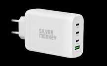 Silver Monkey Ładowarka sieciowa GaN 130W USB-C PD + USB 3.0 QC