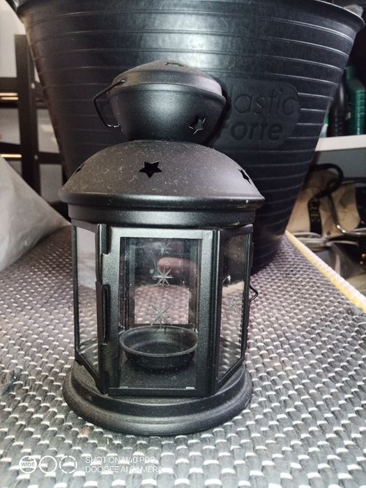 Porta velas em metal