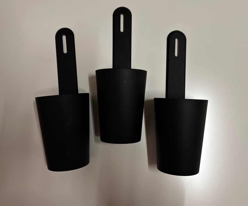 Ikea SKATTAN pojemnik wiszący czarny 3 sztuki