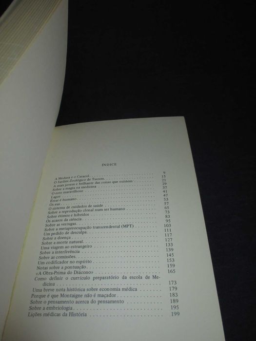 Livro A Medusa e o Caracol Lewis Thomas