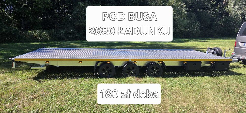 Wynajem Laweta Pod BUSA 6.5x2.3 3500 DMC LAWETY WIŚNIOWA Świdnica