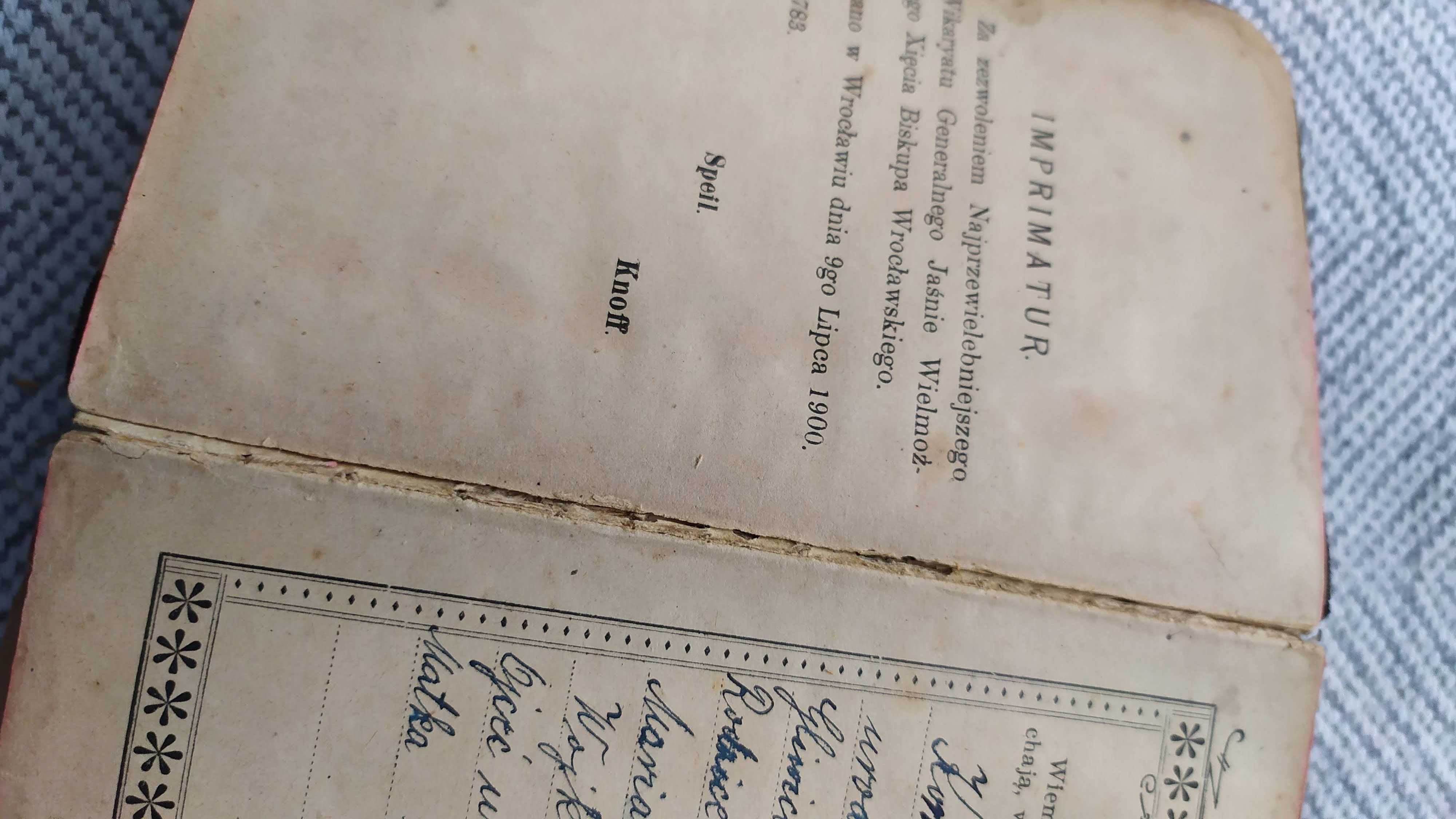 Katolik w modlitwie Śpiewnik kościelny z 1900 roku