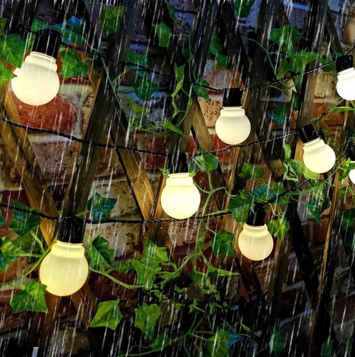 Girlanda lampki ogrodowe solarne 20 LED 5M ciepłe