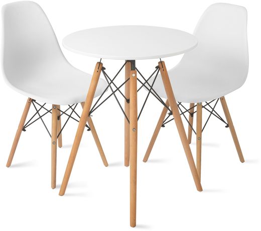 Stół 60cm+ 2 krzesła Skandynawskie
