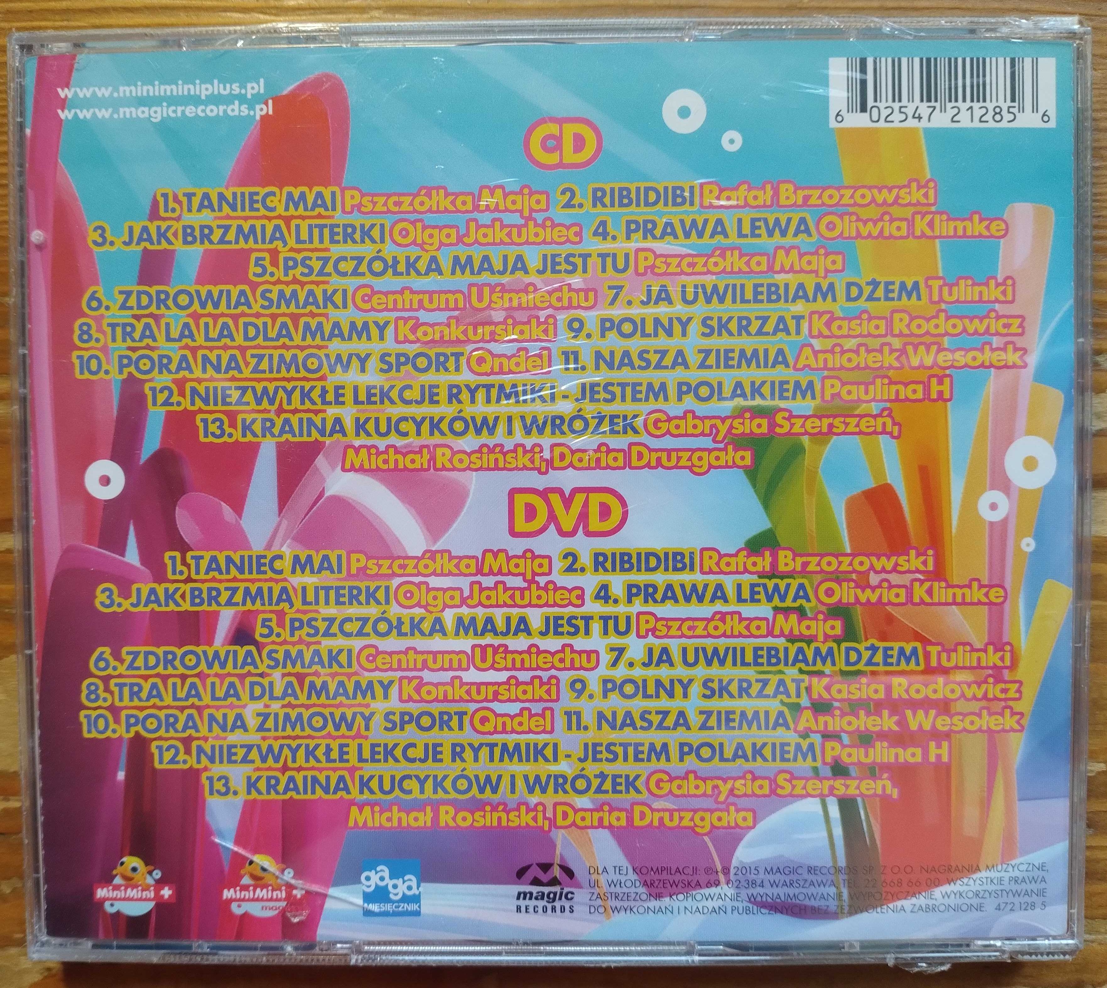 Płyta CD +DVD dla dzieci - Przeboje rybki minimini 5, nowa w folii