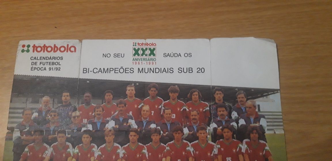 Totobola 91/92 Bi-Campeões Mundiais Sub20