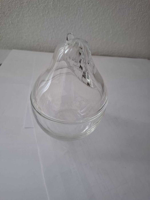 Pote de vidro vintage Luminarc: com tampa de pêra