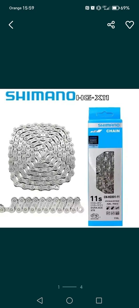 Łańcuch Shimano CN-HG901-11