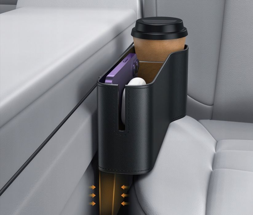 BASEUS uchwyt organizer samochodowy na kubek telefon schowek kieszeń