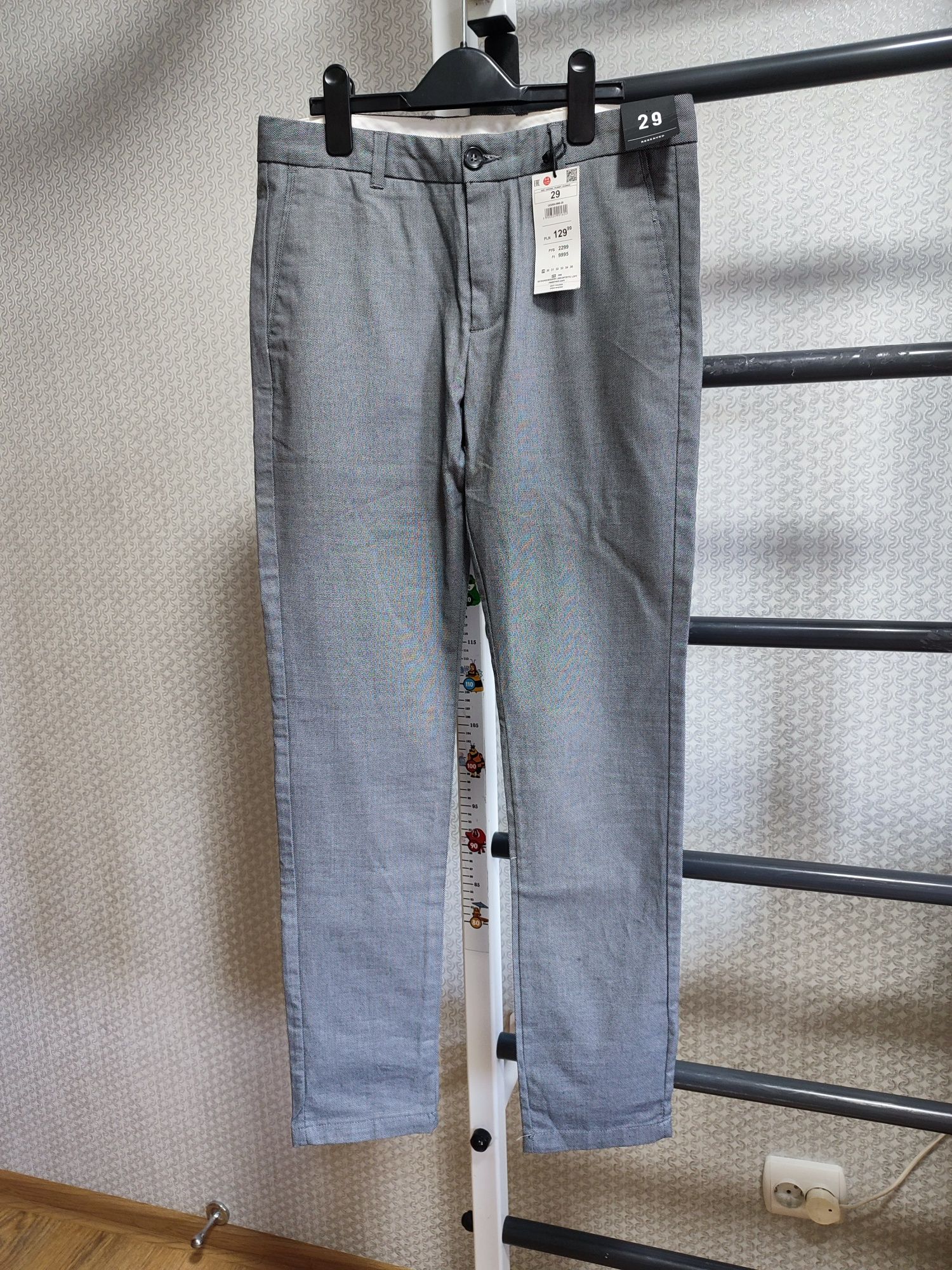 Приталені чіноси Reserved 29р штани котон приталенные штаны чиносы