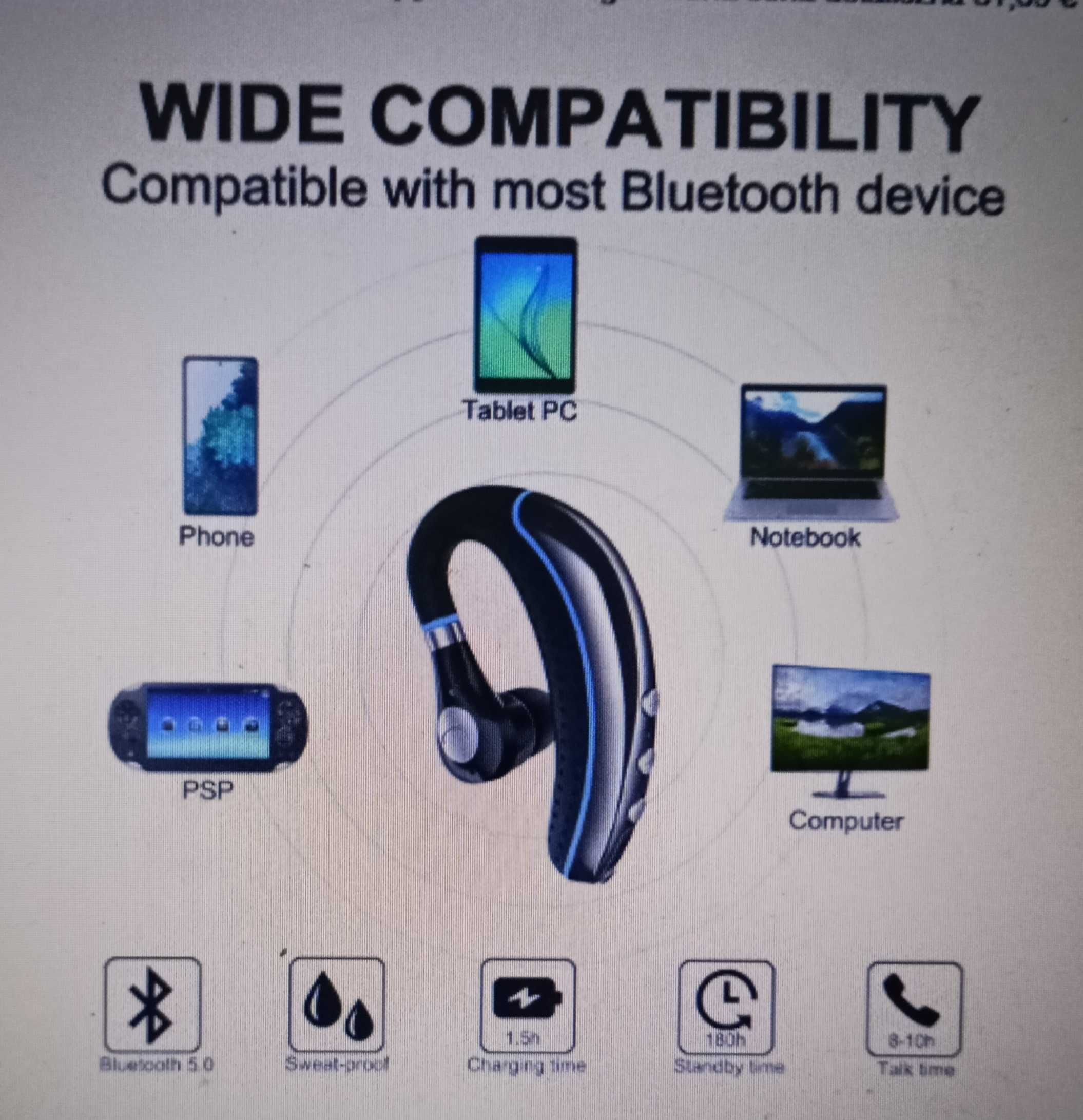 Nowy zestaw słuchawkowy Bluetooth COMEXION V5.0