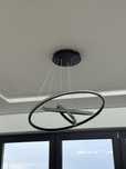 Oświetlenie Led Ring Czarne Loft Lapa Wisząca