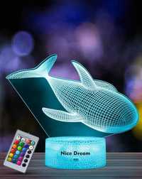 Nice Dream Wieloryb 3D lampka nocna dla dzieci
