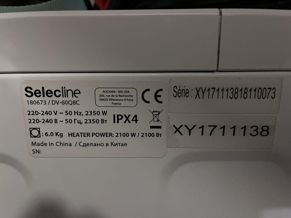 Secador roupa Selecline 6kg