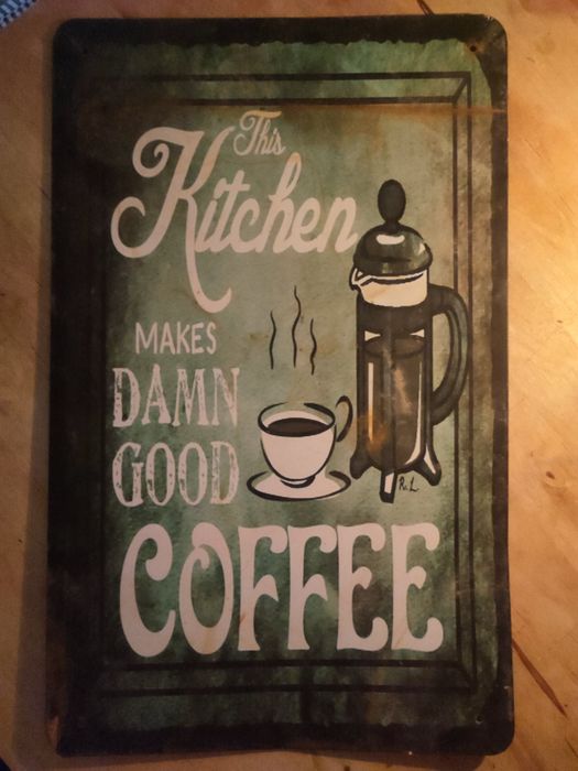 Quadro Coffee em metal