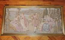 Quadro com madeira dourada