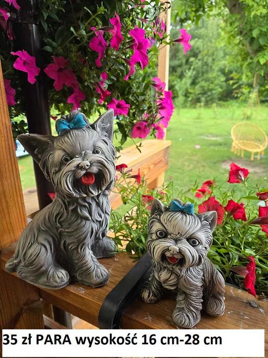 Figurki z gipsu kot z gipsu kotki ogrodowe figurka na taras Ozdobne