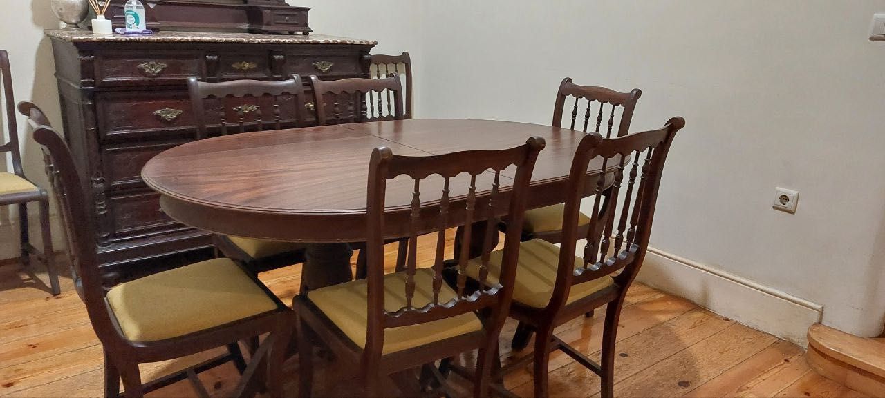 Conjunto de Sala | Mesa de sala de jantar + 8 cadeiras