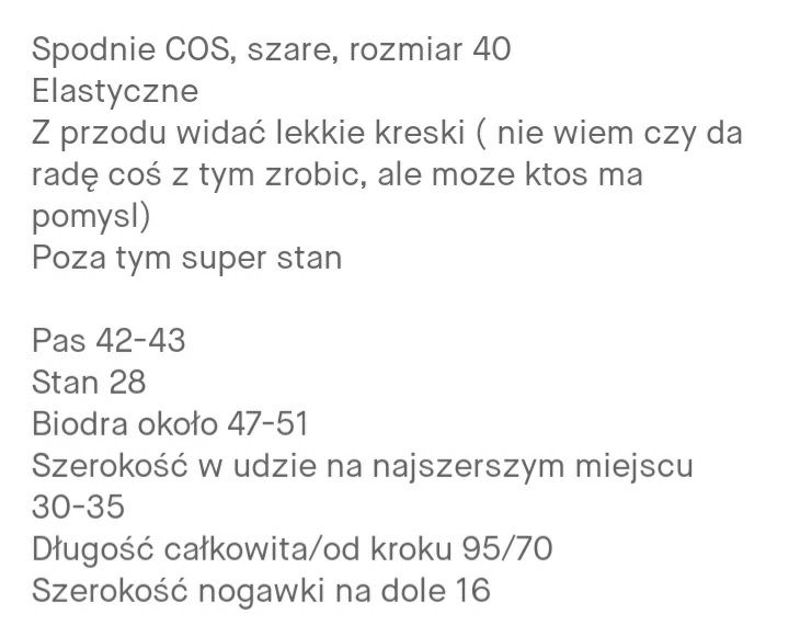 Spodnie Cos cygaretki