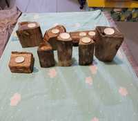 Продам деревянный подсвечник хэндмейд
