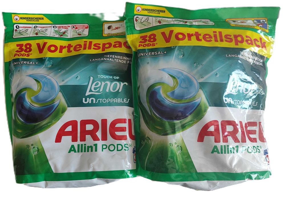 Ariel + Touch Of Lenor Kapsułki Do Prania Uniwersalne 76 sztuk