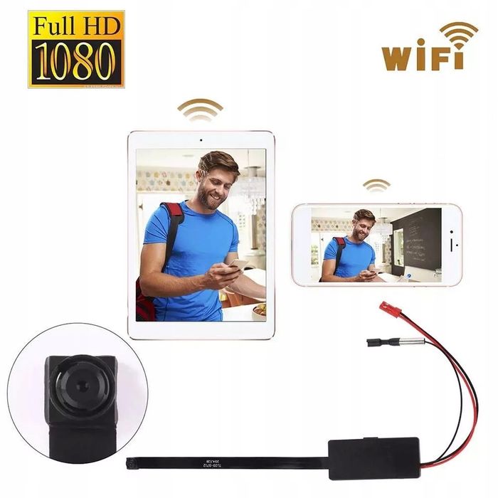 Mini Kamera Szpiegowska IR FULL HD Ukryta Detekcja Moduł Wifi