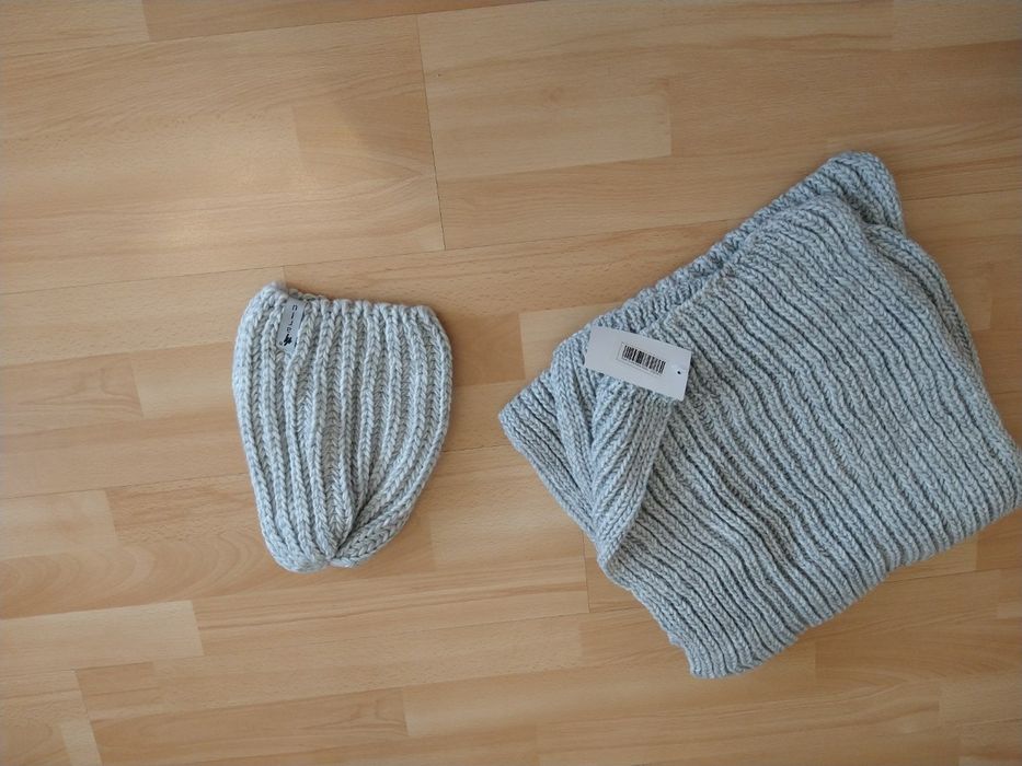 Komplet zimowy damski czapka