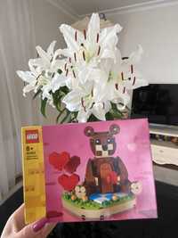 Лего набор Бурый медведь LEGO Valentine's Brown Bear Оригинал