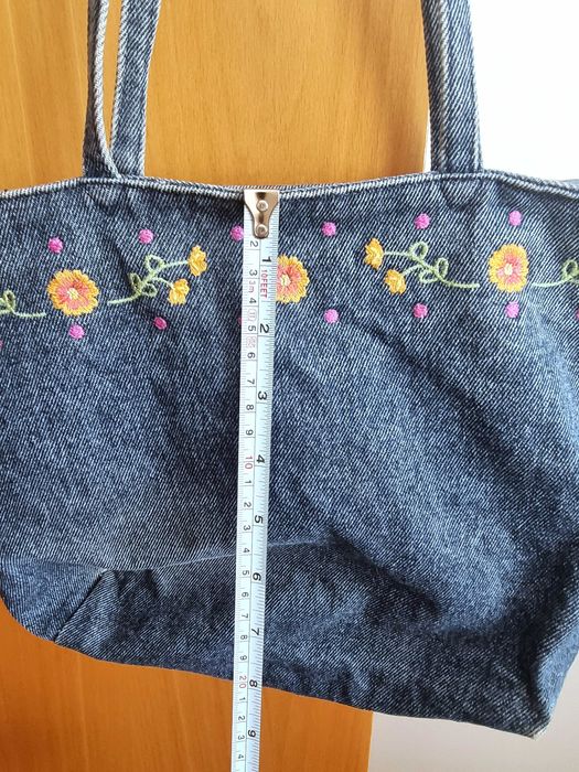 Mala vintage estilo ganga com padrão florido 100% algodão