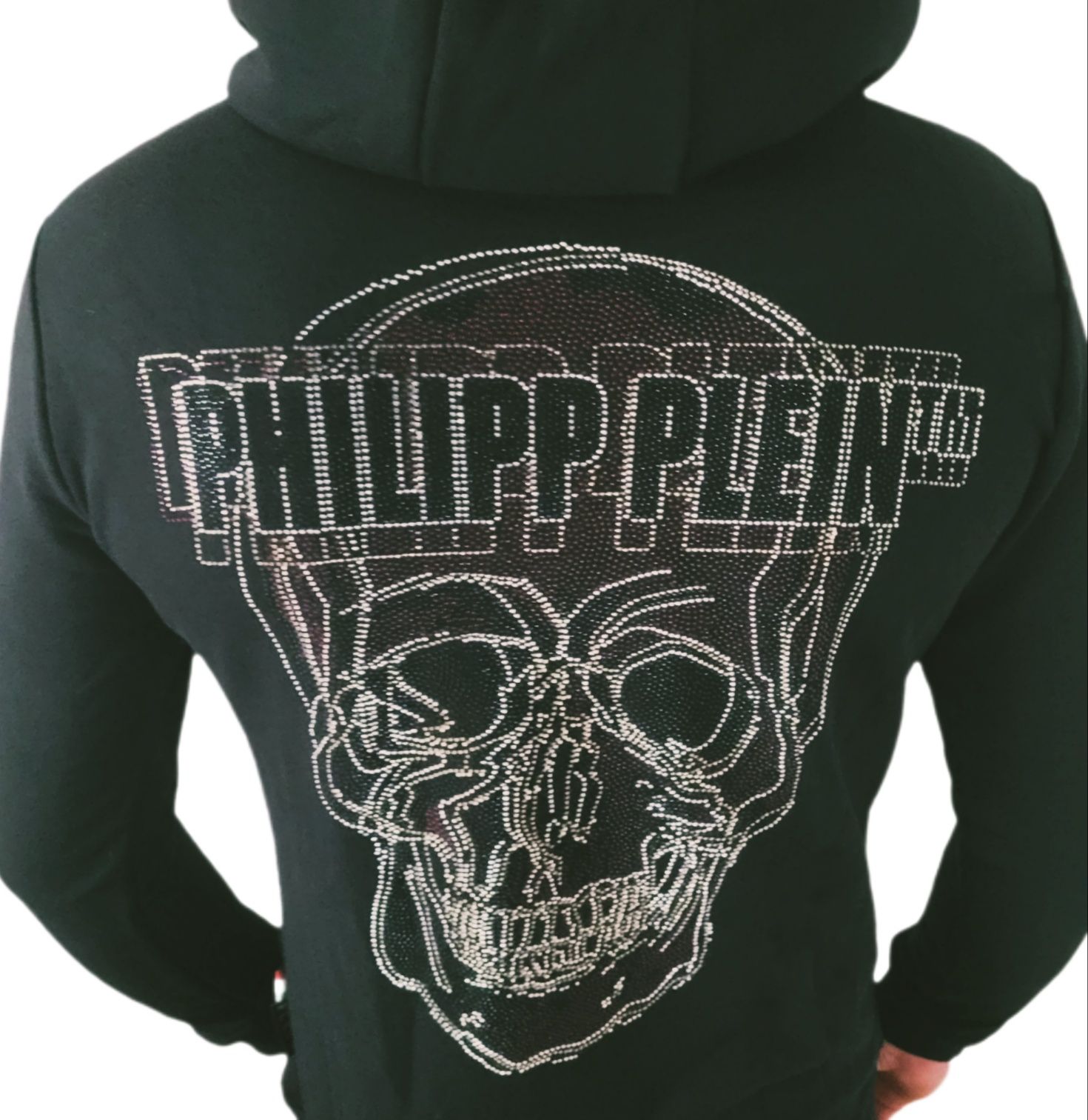 Philipp Plein Bluza z kapturem czacha cyrkonie S-XXL