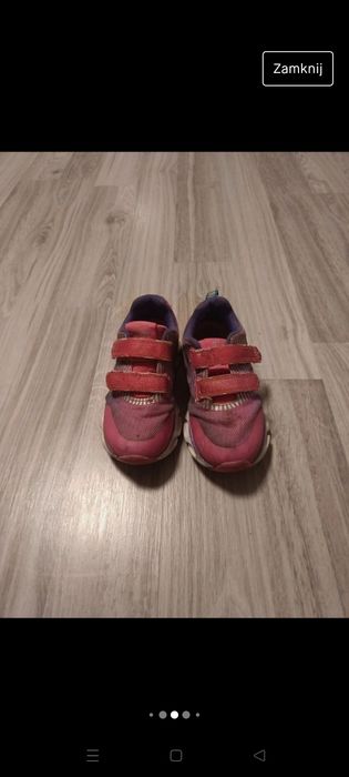 Buty świecące różowe