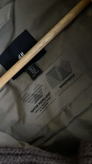 Чоловіча зимова куртка, парка hm розмір l, зимова шапка чоловіча