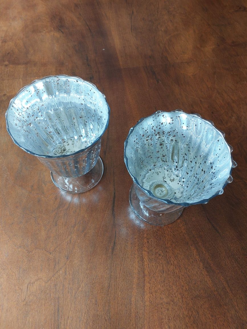 Lampion,  świecznik, kielich,  vintage 2 sztuki