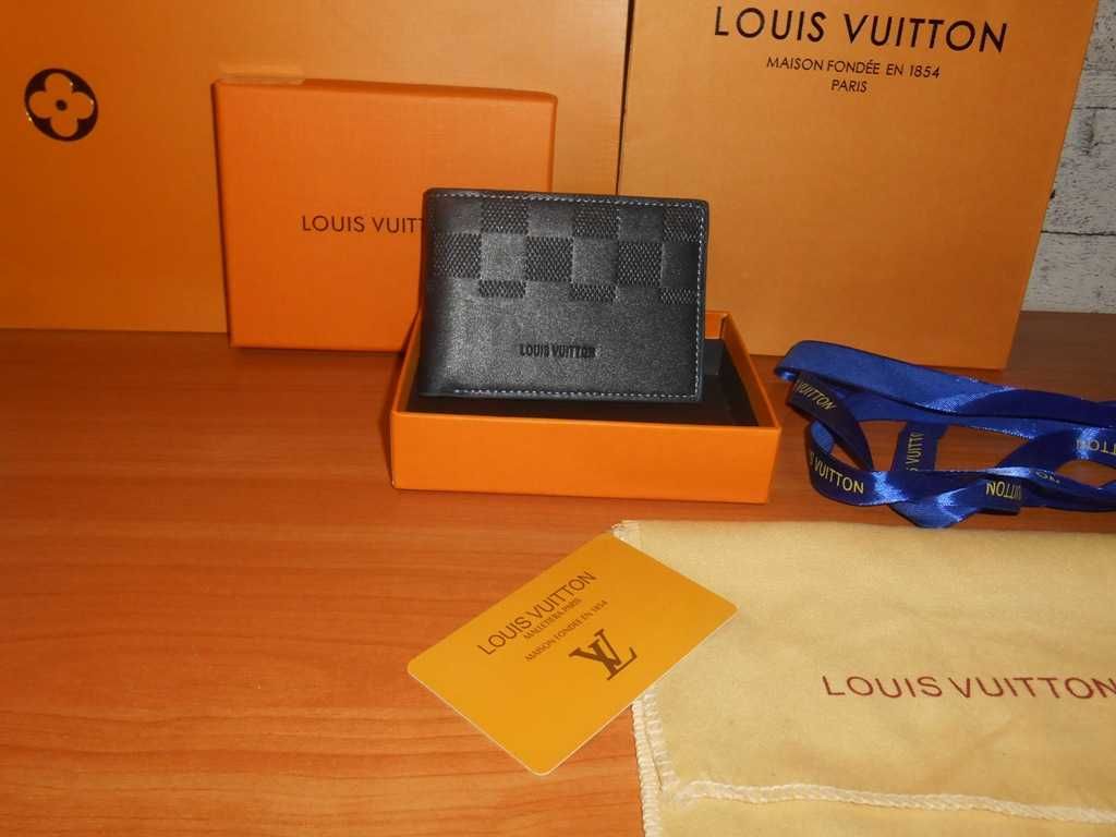 Louis Vuitton portmonetka portfel męski skóra 600-1-17