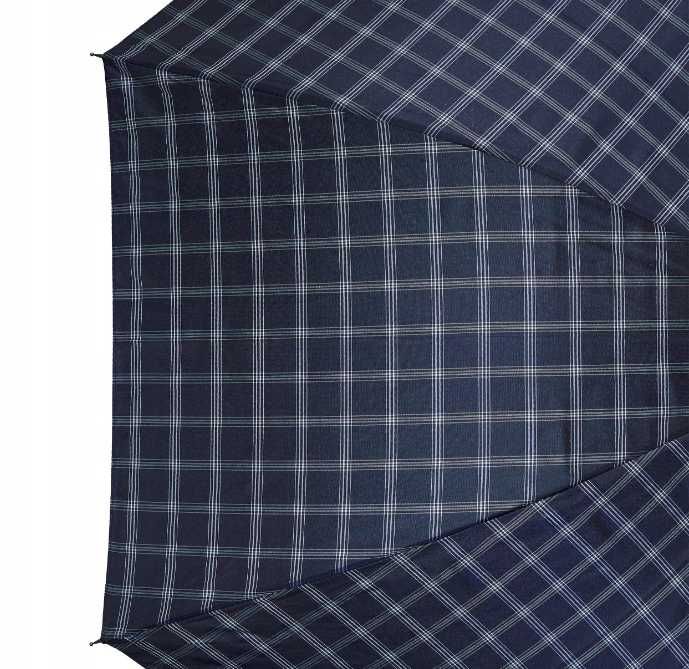 Betlewski Półautomatyczny parasol w kratę niebieski ttst1261