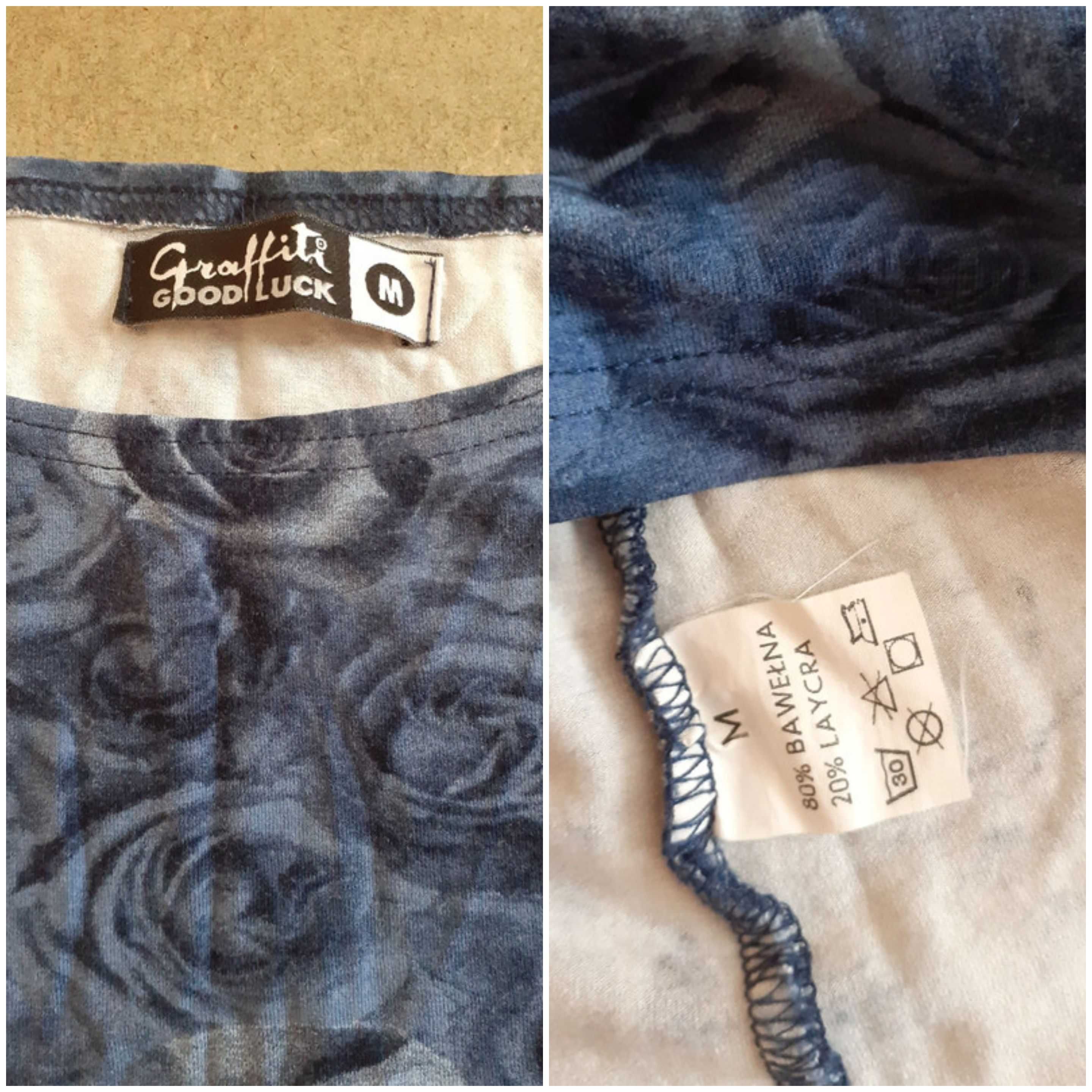 38 Bluzka crop top wzory kwiaty róże unikat '90s Y2K real vintage