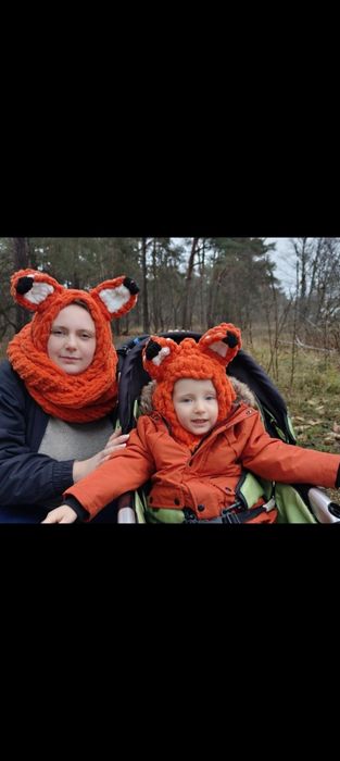 Стильний снуд з Alize puffi з лисячими вушками