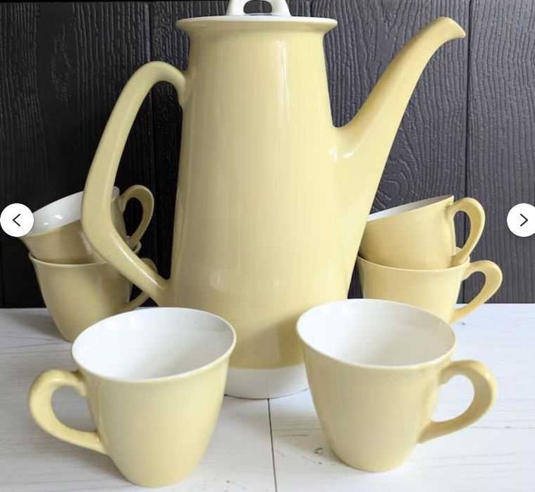 Винтажные кофейные керамические чашки Figgjo Flint Norway 50-60-е года