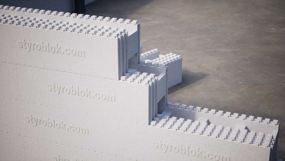 Bloczki styropianowe Styroblok Medial do budowy domu basenu 100x35