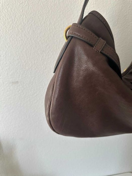 Bolsa Miu Miu Aventure em pele napa, qx castanho