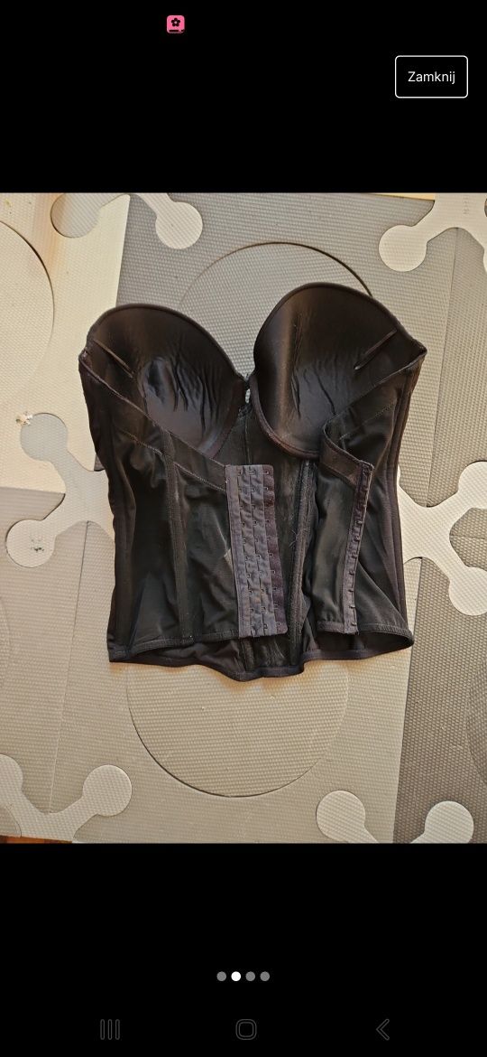 Czarny gorset damski. Maidenform. 36DD
