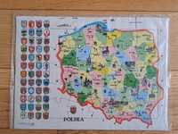 Puzzle Mapa Polski PRL kolekcjonerskie