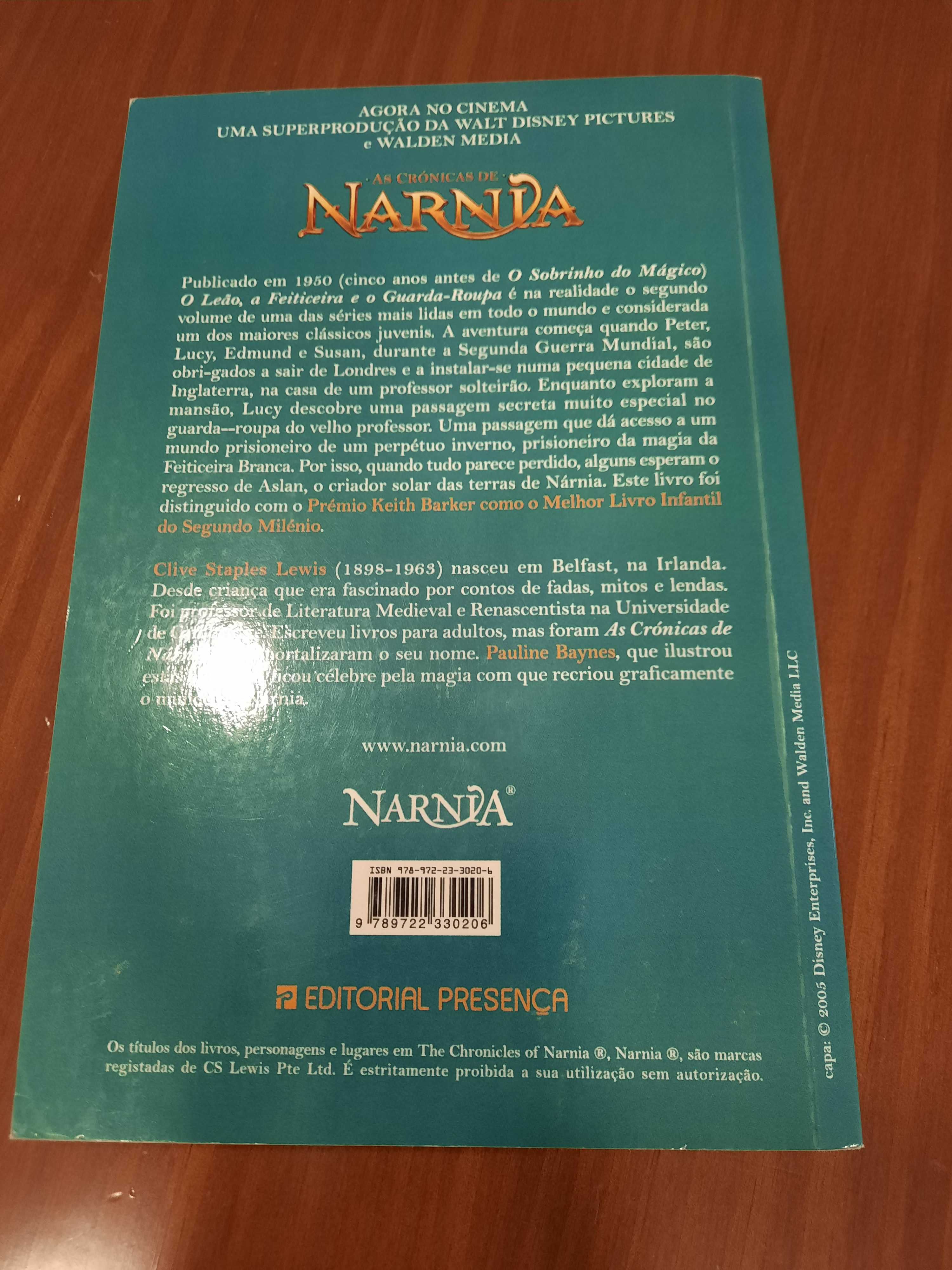 Livro As crónicas de Narnia-O Leão, a Feiticeira e o Guarda-Roupa