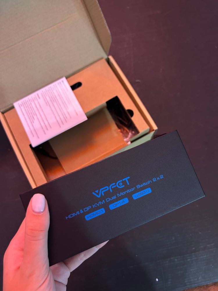 KVM-перемикача VPFCT HDMI & DP Dual Monitor Switch 2x2 Док-станція